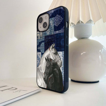 Midnight Stallion Blues Glass Case