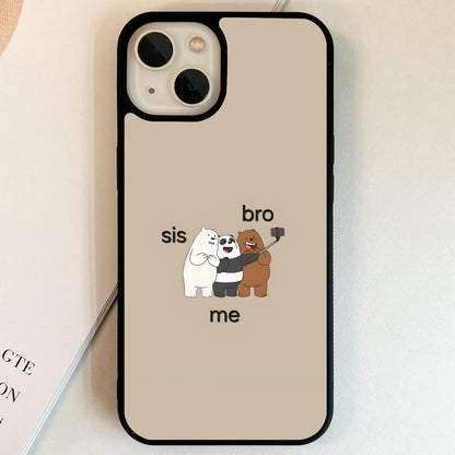 Sibling Squad Selfie Glass Case