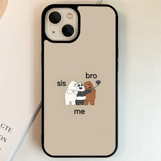 Sibling Squad Selfie Glass Case