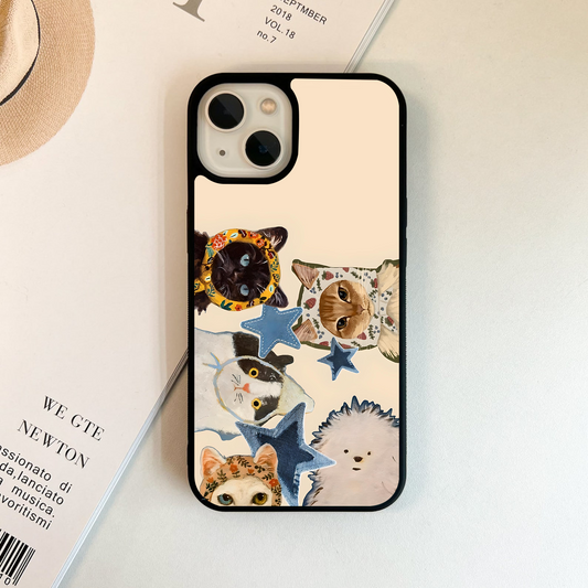 Starry-Eyed Whiskers Glass Case