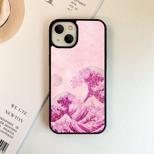 Blossoms Beneath Moon Glass Case