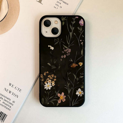 Midnight Wildflowers Whisper Glass Case