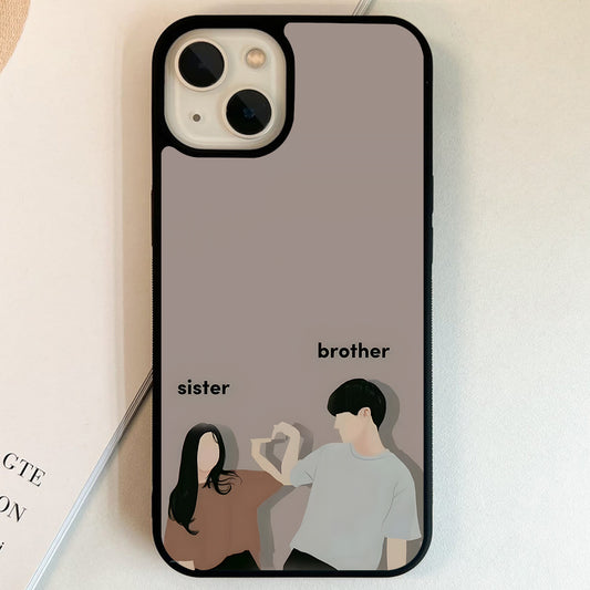 Sweet Sibling Bond Glass Case