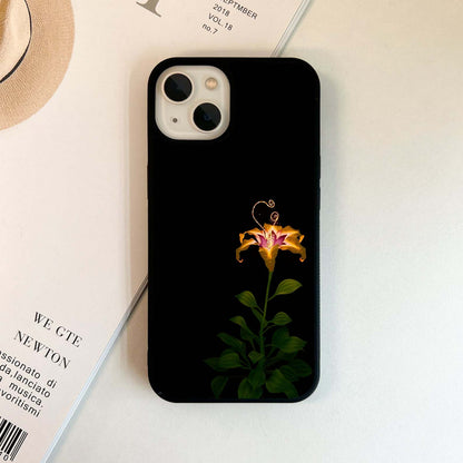 Enchanted Flame Blossom Glass Case