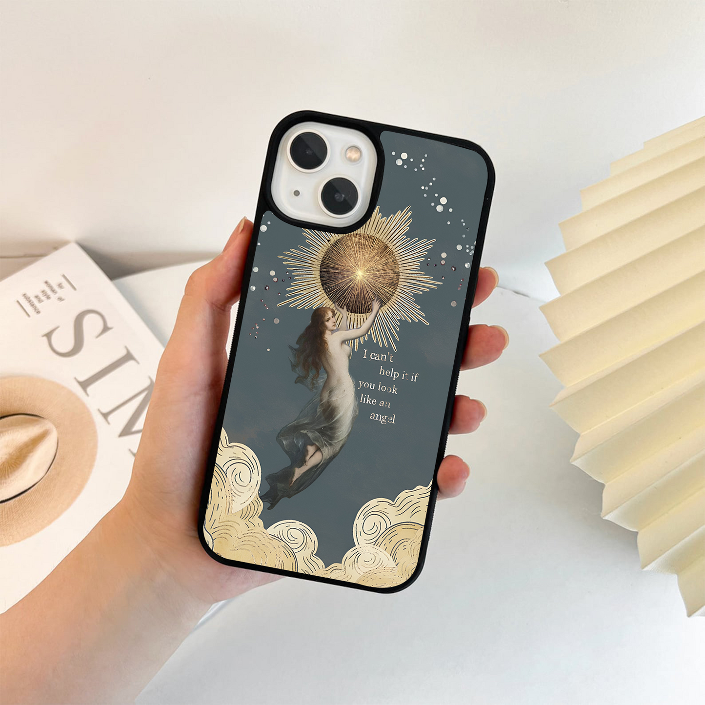 Golden Angel Rise Glass Case