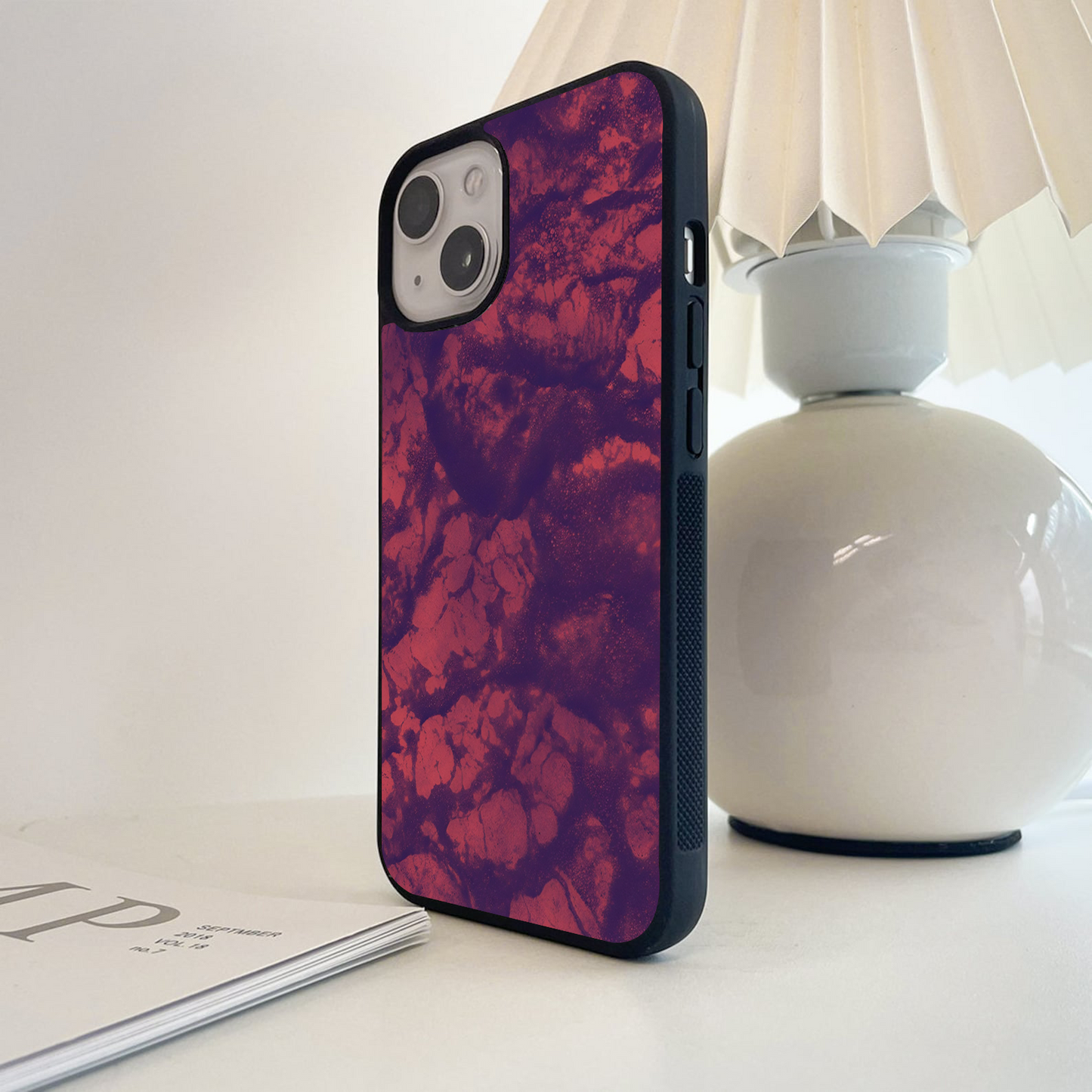 Crimson Dust Drift Glass Case