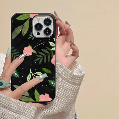 Floral Seamless Pattern Scattered Glass Case