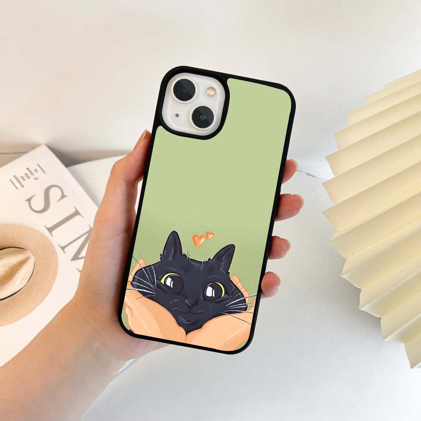 Ethereal Bloom Cat Glass Case