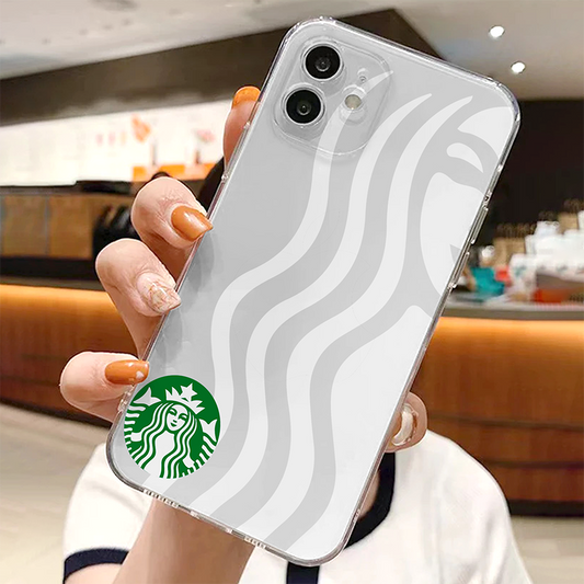 Starbucks -White Soft Clear Silicon Case Cover