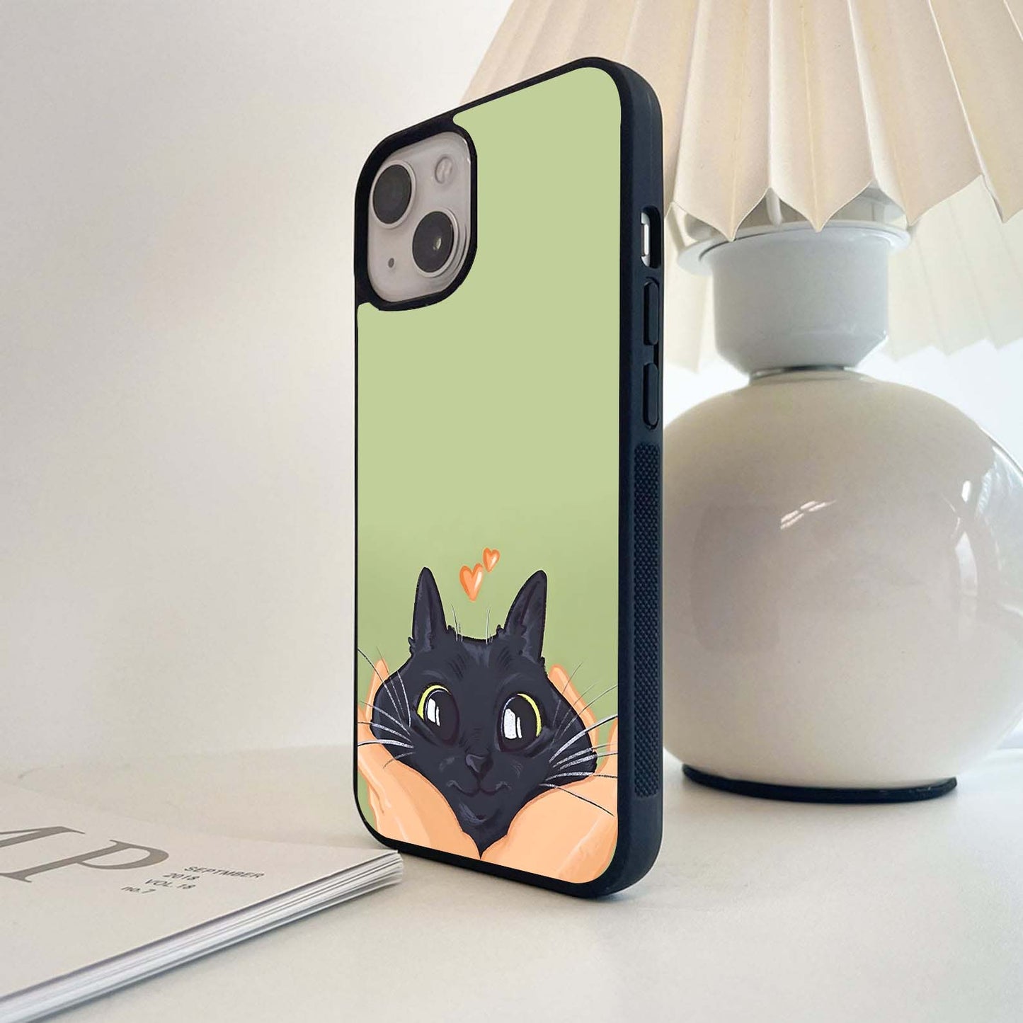 Ethereal Bloom Cat Glass Case