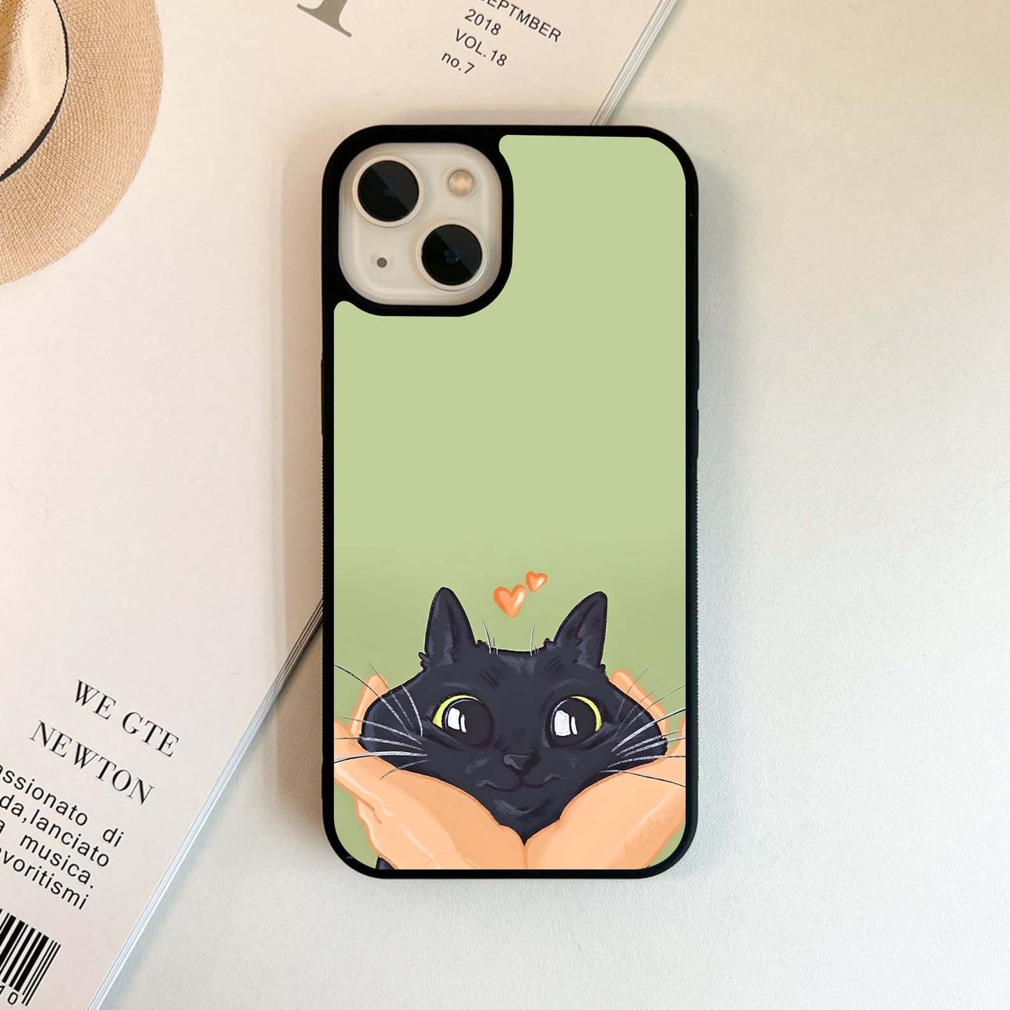 Ethereal Bloom Cat Glass Case