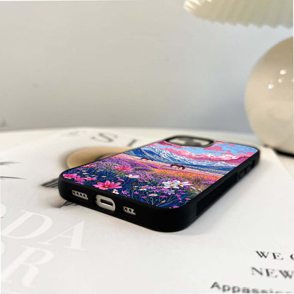 Dreamy Floral Pastures Glass Case