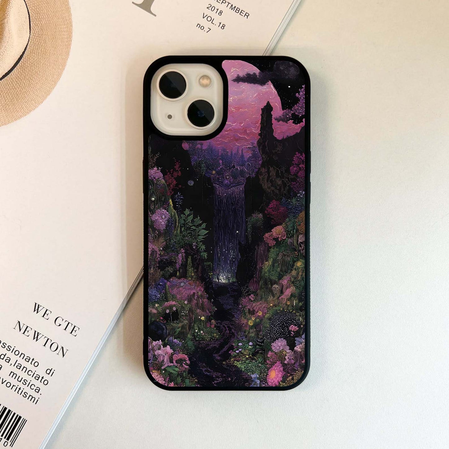 Moonlit Blossom Falls Glass Case