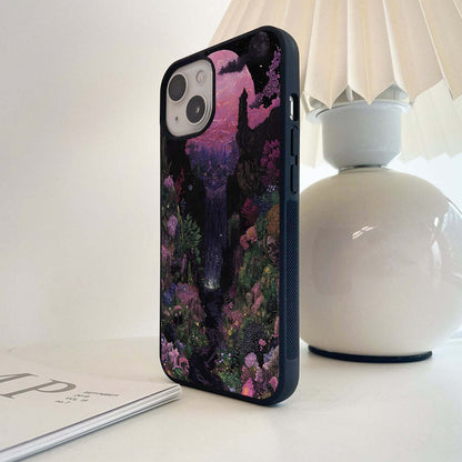 Moonlit Blossom Falls Glass Case