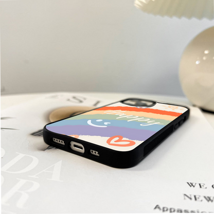 Happy Rainbow Art Glass Case