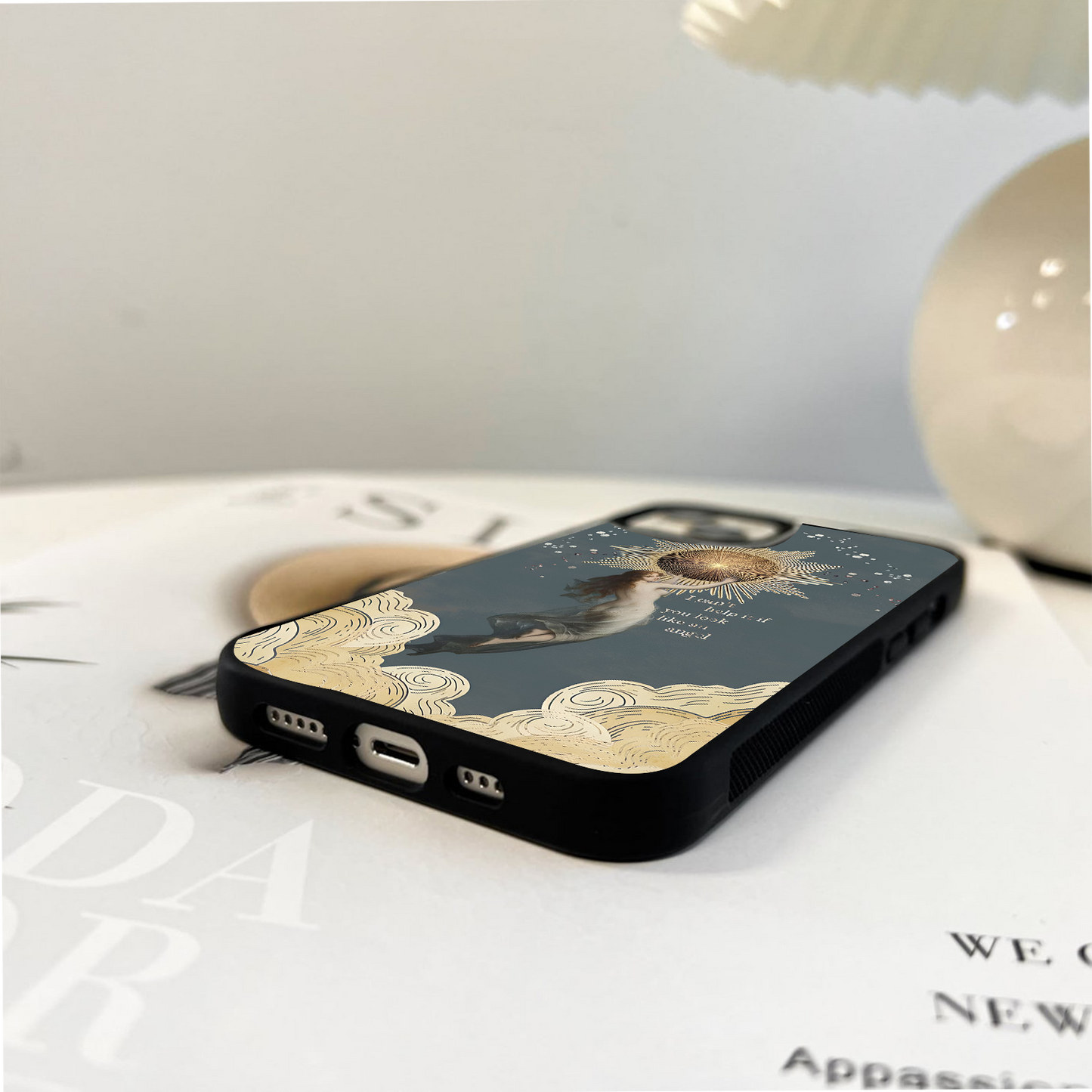 Golden Angel Rise Glass Case