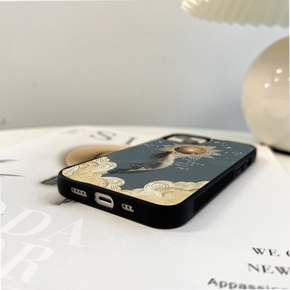 Golden Angel Rise Glass Case