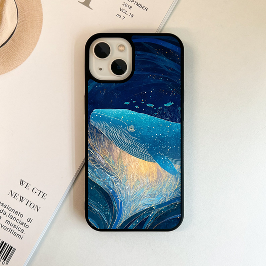 Galaxy Whale Glass Case