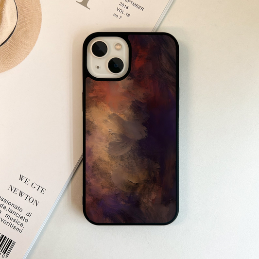 Crimson Dusk Whirl Glass Case