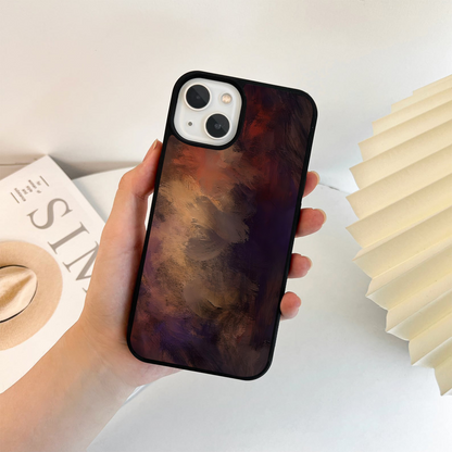 Crimson Dusk Whirl Glass Case