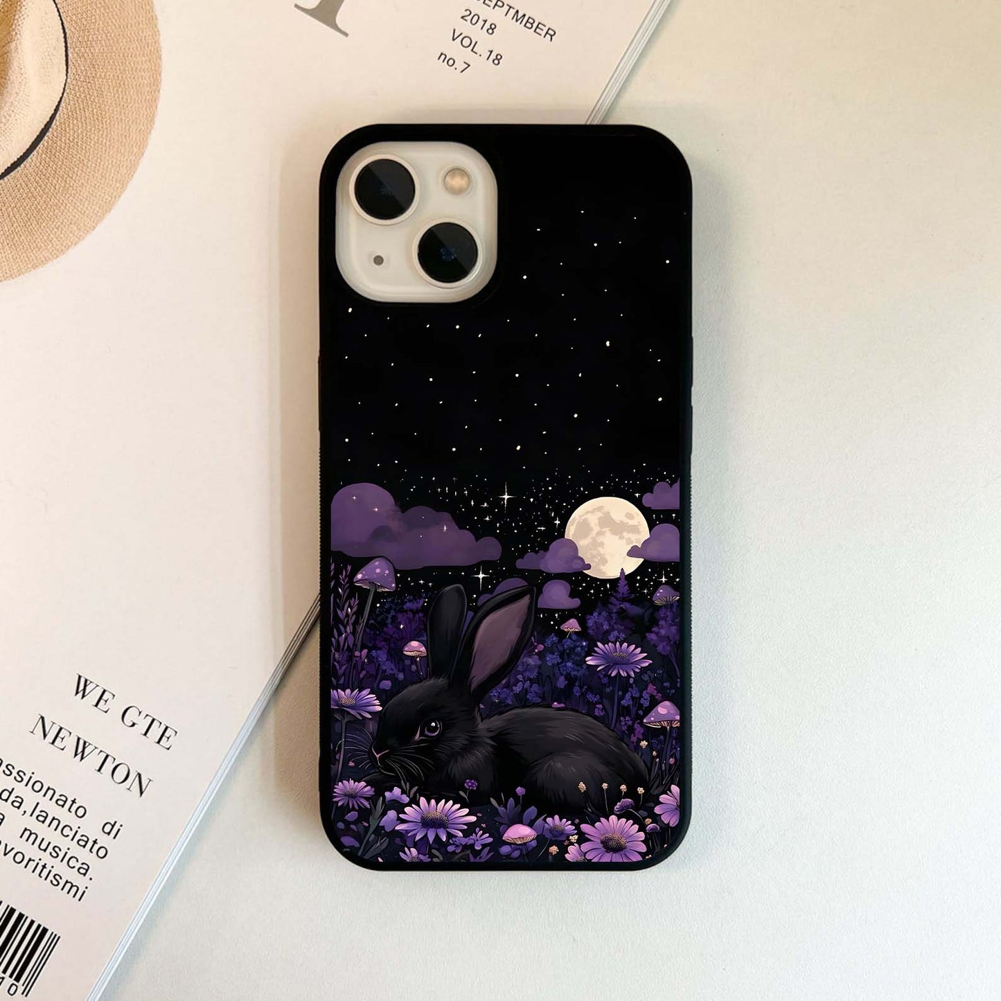 Moonlit Bunny Dreams Glass Case