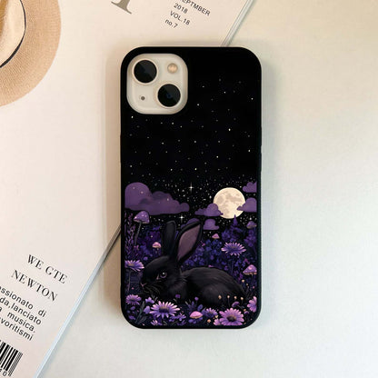 Moonlit Bunny Dreams Glass Case