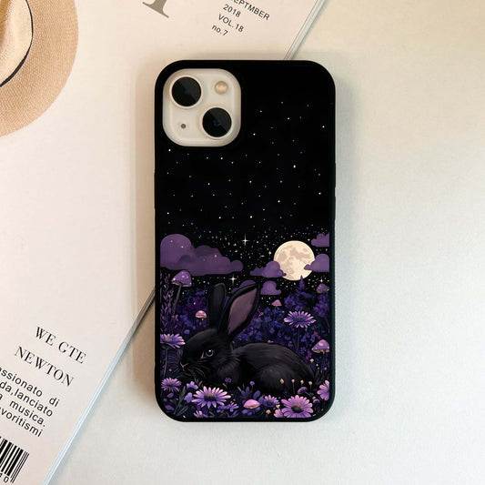 Moonlit Bunny Dreams Glass Case