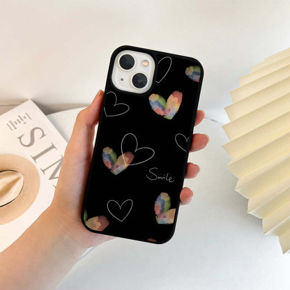 Rainbow Love Scribbles Glass Case