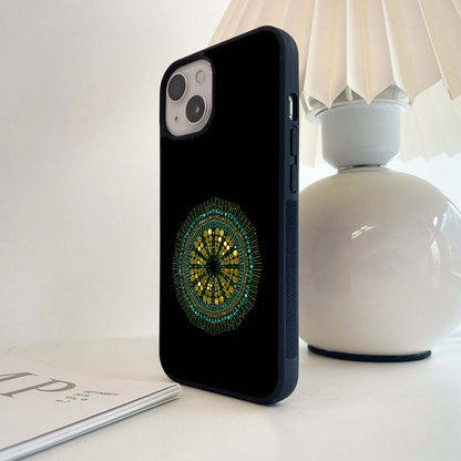 Emerald Solar Mandala Glass Case