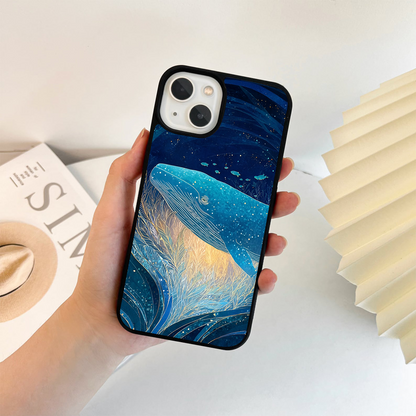 Galaxy Whale Glass Case