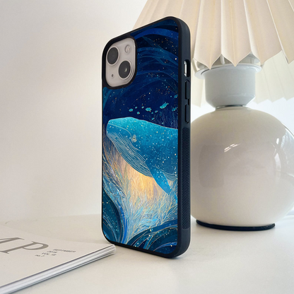 Galaxy Whale Glass Case