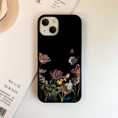 Enchanted Midnight Blooms Glass Case