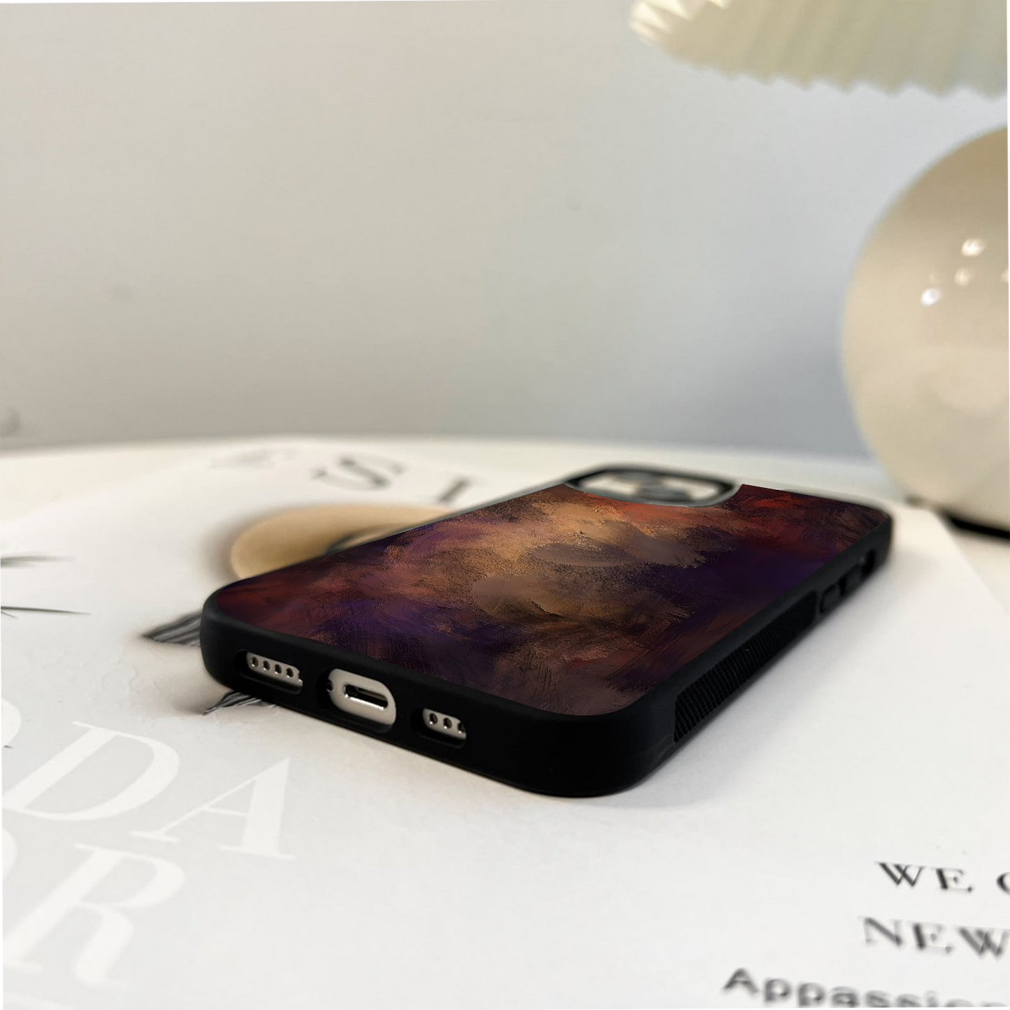 Crimson Dusk Whirl Glass Case