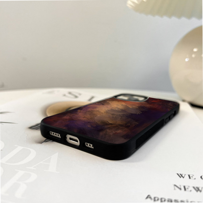 Crimson Dusk Whirl Glass Case