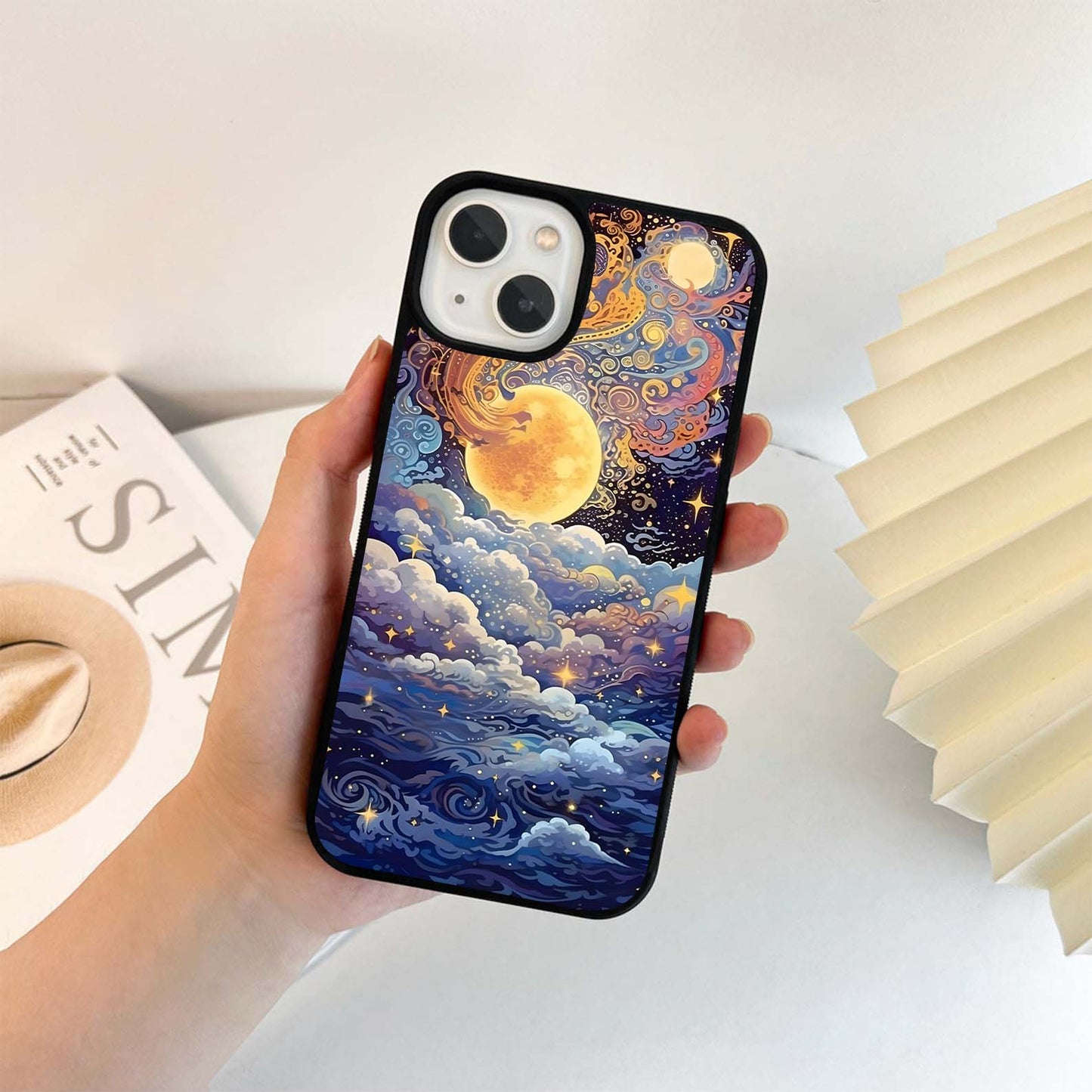 Moonlit Cosmic Dreams Glass Case