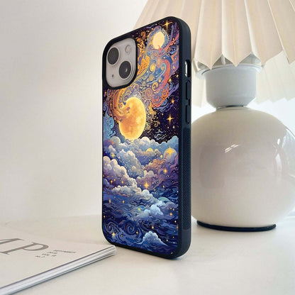 Moonlit Cosmic Dreams Glass Case