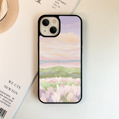 Pastel Meadow Morning Glass Case