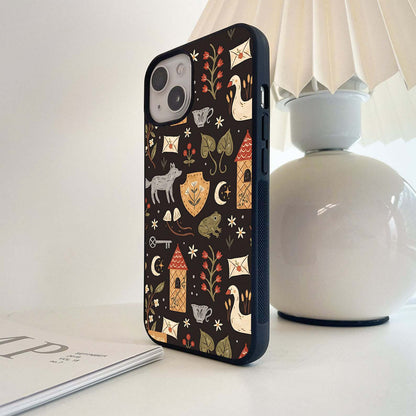 An Old Fairytale Pattern Glass Case