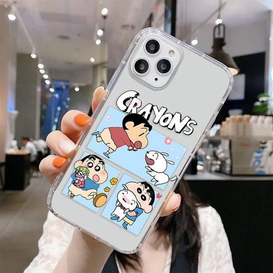 Cute Crayon Shinchan Clear Silicon Cover