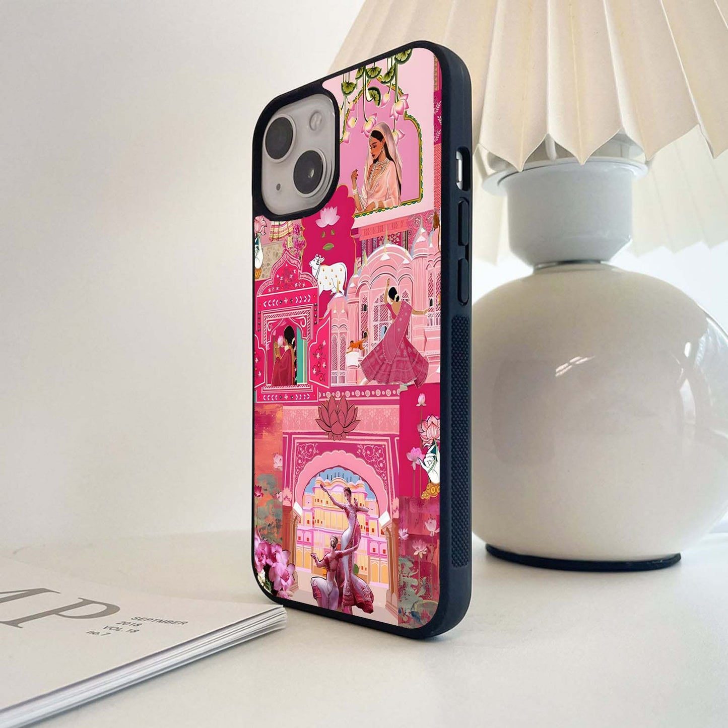 Blossoms of Rajasthan Glass Case