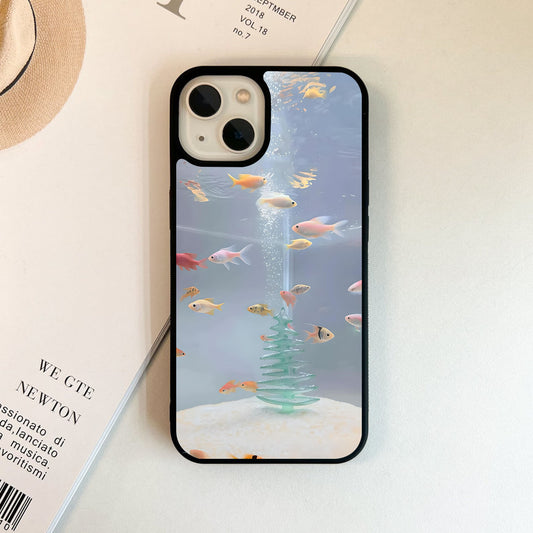 Aqua Bubble Bliss Glass Case