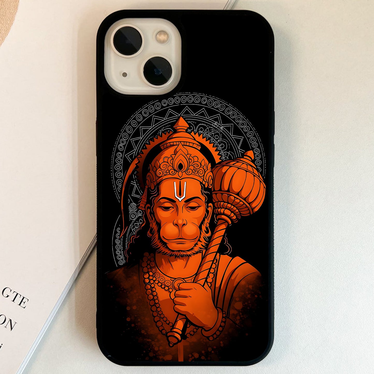 Divine Hanuman Dancing Glass Case