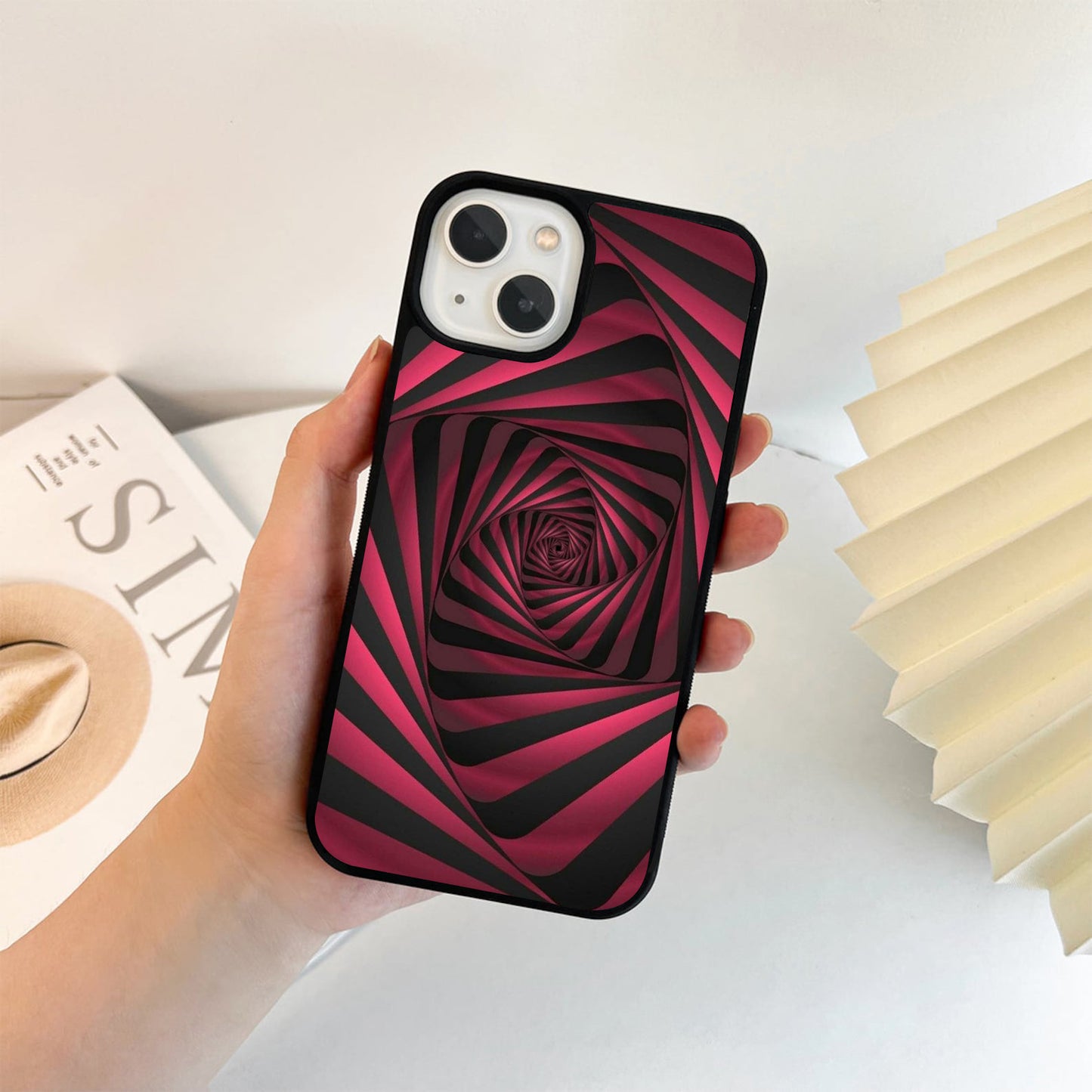 Crimson Spiral Portal Glass Case