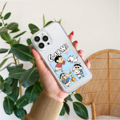 Cute Crayon Shinchan Clear Silicon Cover
