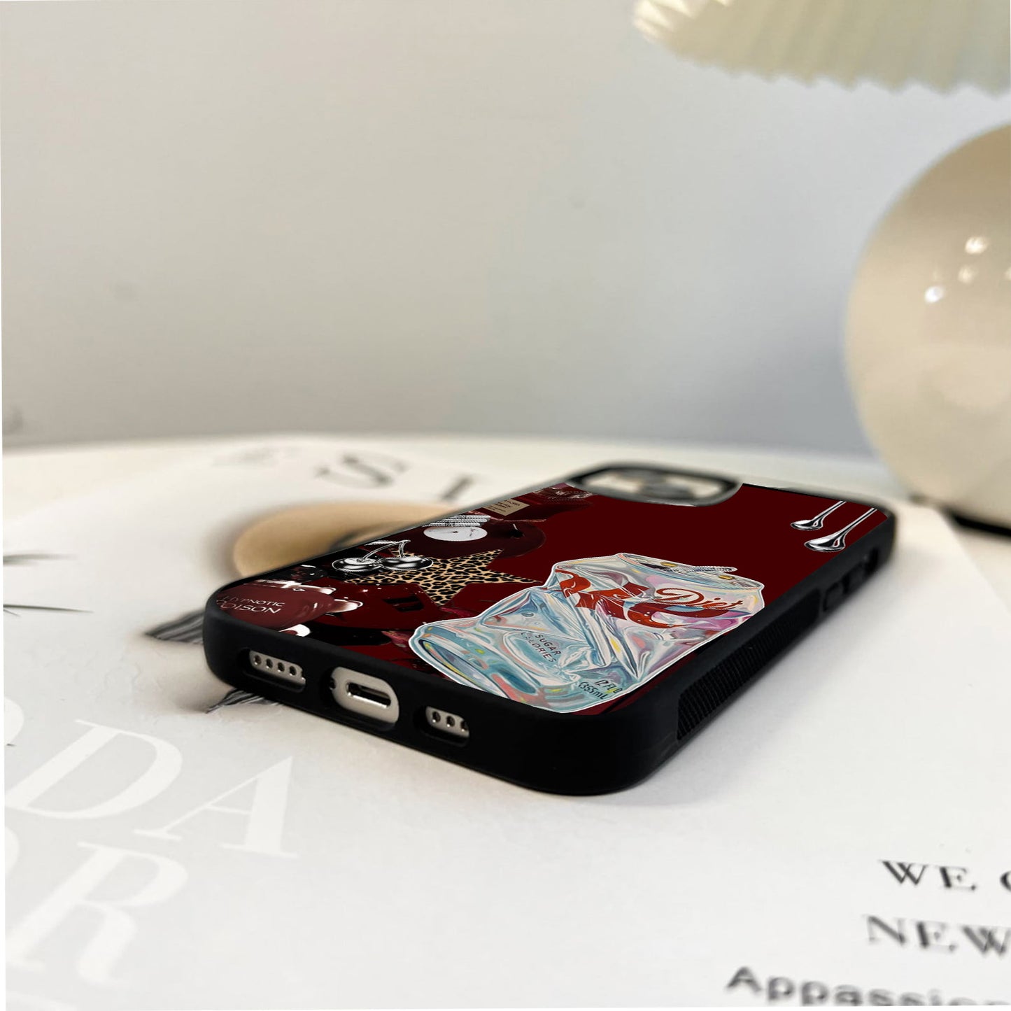 Diet Coke Cherry Glam Glass Case