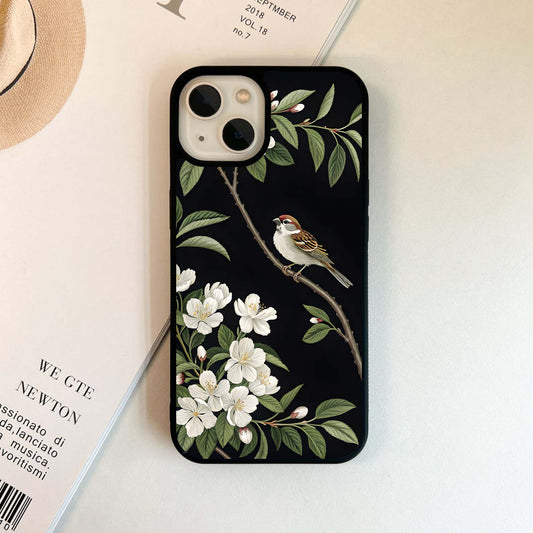 Creative Bird Art Glass Case