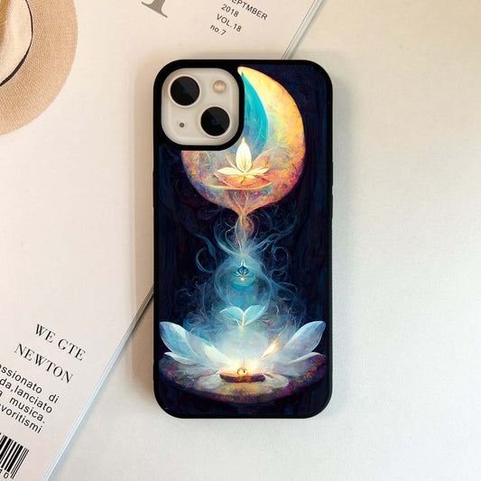 Sacred Lotus Flame Glass Case