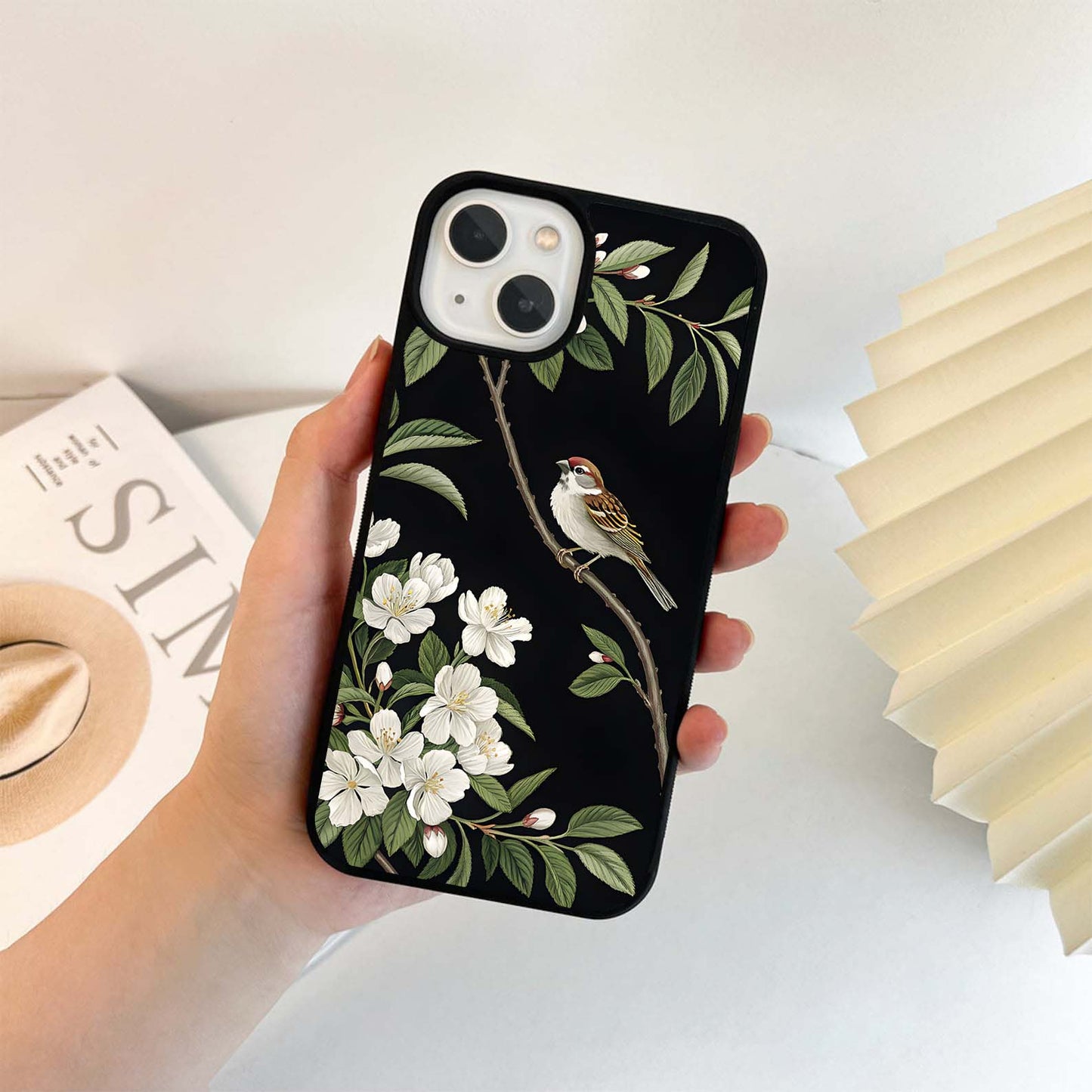 Creative Bird Art Glass Case