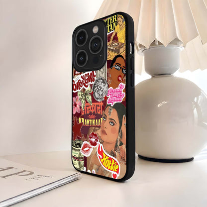 Retro Desi Baddie Glass Case