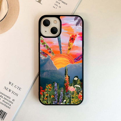 Painted Sunrise Valley Glass Case